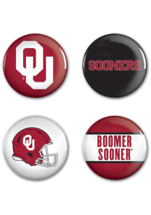 Oklahoma Sooners 4 Pack Button