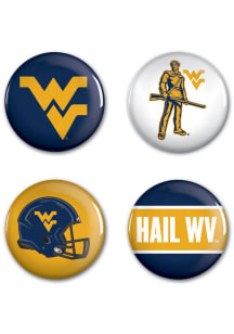 West Virginia Mountaineers 4 Pack Button