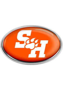 Sam Houston State Bearkats Chrome Metal Domed Car Emblem - Orange