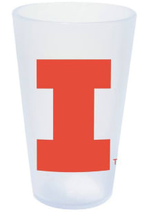 White Illinois Fighting Illini Silicone Icicle Pint Glass