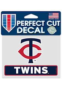 Minnesota Twins 4.5x5.75 Team Name Auto Decal - Blue