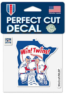 Minnesota Twins 4x4 Vintage Auto Decal - Blue