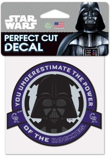 Colorado Rockies 4x4 Darth Vader Perfect Cut Auto Decal - Purple