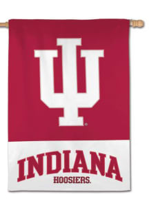 Red Indiana Hoosiers 28x40 Applique Banner