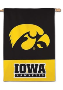 Yellow Iowa Hawkeyes 28x40 Applique Banner