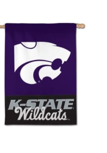 Purple K-State Wildcats 28x40 Applique Banner