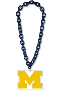 Blue Michigan Wolverines Big Chain Spirit Necklace