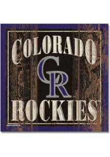 Colorado Rockies 3x3 Wood Magnet