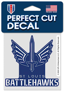 St Louis Battlehawks 4x4 pc decal Auto Decal - Blue
