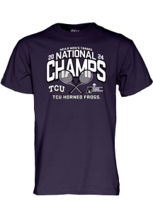 TCU Horned Frogs Purple 2024 M Tennis National Champions Short Sleeve T Shirt