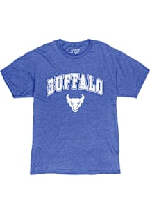 Blue 84 Buffalo Bulls Blue Distressed Arch Logo Short Sleeve Fashion T Shirt
