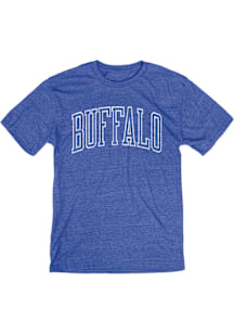 Blue 84 Buffalo Bulls Blue Distressed Arch Name Short Sleeve Fashion T Shirt