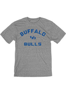 Blue 84 Buffalo Bulls Grey Distressed No 1 Graphic Short Sleeve Fashion T Shirt