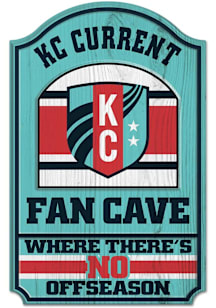 KC Current 11 x 17 Fan Cave Wood Sign - Red
