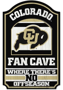 Colorado Buffaloes 11 x 17 Fan Cave Wood Sign