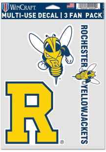 Rochester Yellowjackets 3 Fan Pack Auto Decal - Yellow