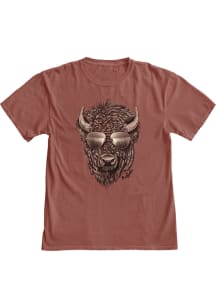 Buffalo Maroon Sunglasses Buffalo Short Sleeve Fashion T Shirt