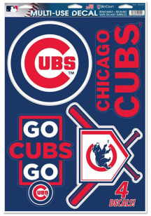 Chicago Cubs 11x17 Auto Decal - Blue