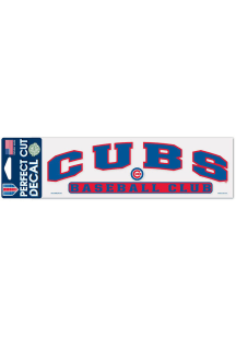 Chicago Cubs 3x10 Auto Decal - Blue