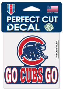 Chicago Cubs 4X4 PC DCL SLOG Auto Decal - Blue