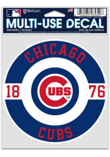 Chicago Cubs 3.75x5 Patch Auto Decal - Blue