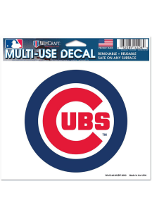 Chicago Cubs 5x6 Logo Auto Decal - Blue