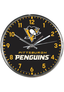 Pittsburgh Penguins Chrome Wall Clock