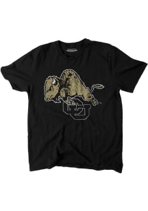 Colorado Buffaloes Black Slub Short Sleeve Fashion T Shirt