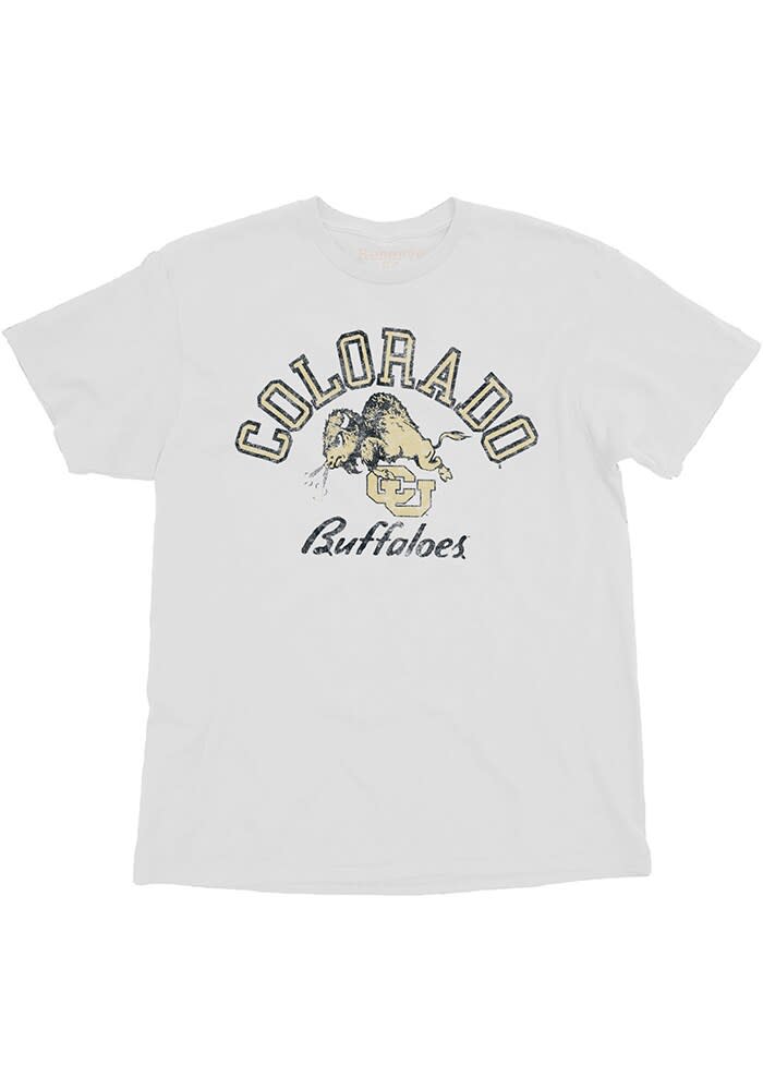 Colorado Buffaloes White Heavy Weight Short Sleeve T Shirt