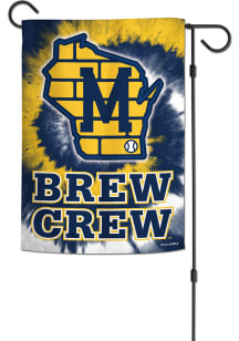 Milwaukee Brewers Tie Dye Garden Flag