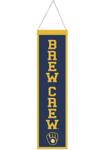 Milwaukee Brewers 8x32 Slogan Banner Banner - Navy Blue