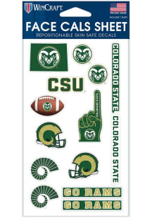 Colorado State Rams 6 Pack Face-Cals Tattoo