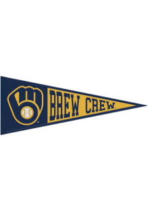 Milwaukee Brewers 13x32 Slogan Pennant Pennant - Navy Blue