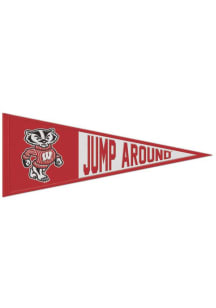 Red Wisconsin Badgers 13x32 Slogan Pennant