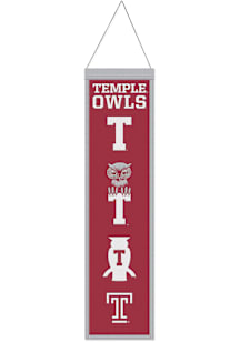 Temple Owls 8x32 Evolution Banner - Red