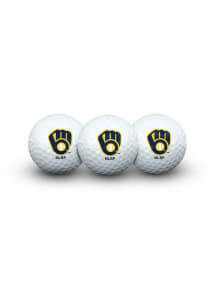 Milwaukee Brewers 3Pk Golf Balls