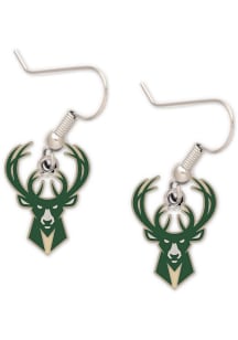 Milwaukee Bucks Logo Dangler Womens Earrings