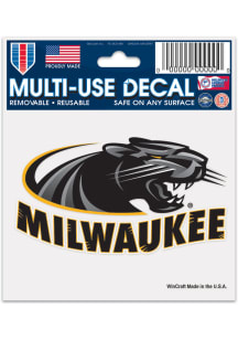 Wisconsin-Milwaukee Panthers 3X4 Auto Decal - Black