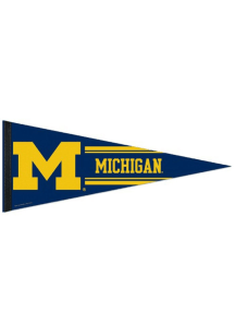 Navy Blue Michigan Wolverines 12x30 Vintage Pennant