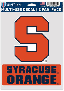 Syracuse Orange 2 Pack Fan Auto Decal - Orange