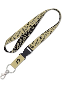 Colorado Buffaloes Scatterprint Lanyard - Gold
