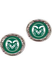 Colorado State Rams Hammered Post Womens Earrings