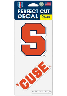 Syracuse Orange 2 Pack 4x4 Auto Decal - Orange