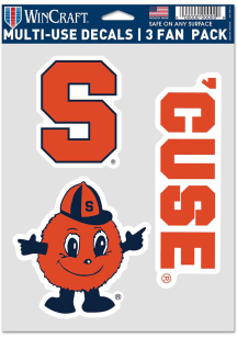 Syracuse Orange 3 Pack Auto Decal - Orange