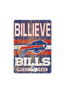 Buffalo Bills 11x17 Slogan Wood Sign - Blue