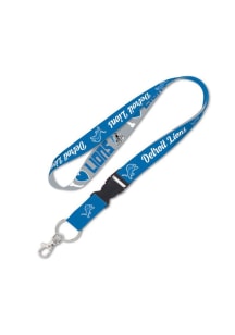 Detroit Lions 1&quot; Detachable Buckle Heart Lanyard