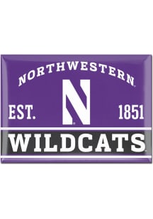 Purple  Northwestern Wildcats 2.5x3.5 Metal Magnet