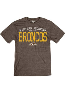 Western Michigan Broncos Brown Two Tone Short Sleeve Fashion T Shirt