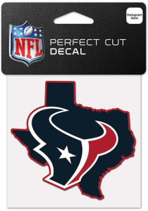 Houston Texans 4x4 State Shape Auto Decal - Blue