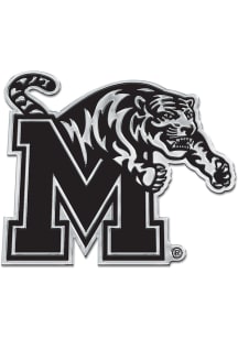Memphis Tigers Chrome Free Form Car Emblem - Black